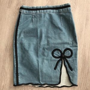 Marc Jacobs denim ribbon skirt